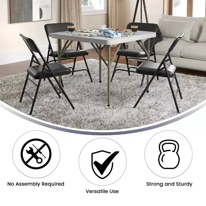 Flash Furniture HERCULES Series Metal Folding Chairs with Padded Seats