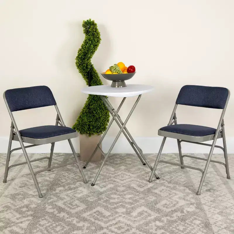 Flash Furniture HERCULES Series Metal Folding Chairs with Padded Seats