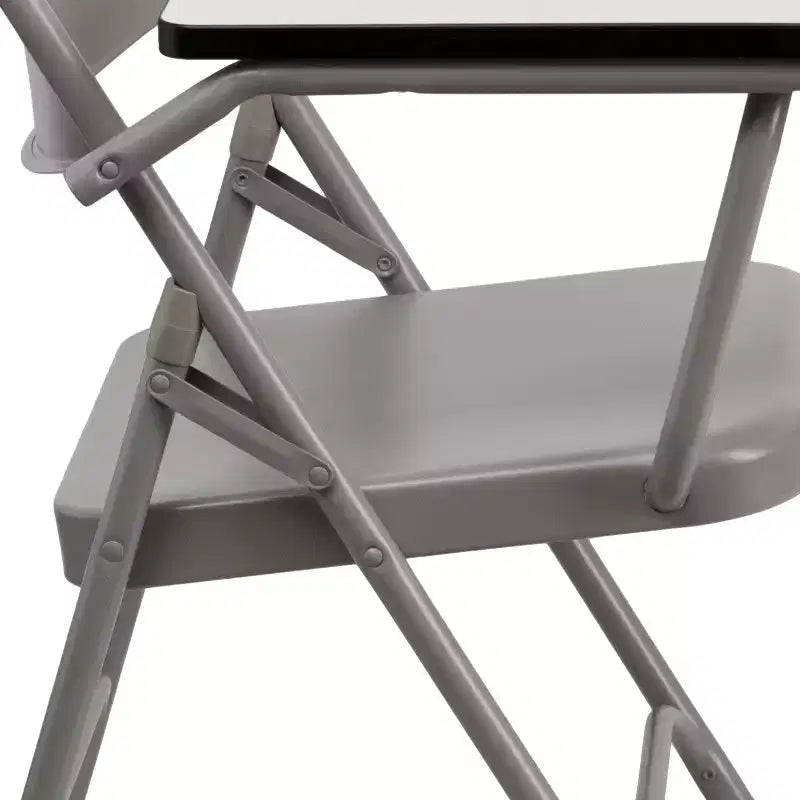 Emma and Oliver Premium Steel Folding Right Handed Tablet Arm Chair